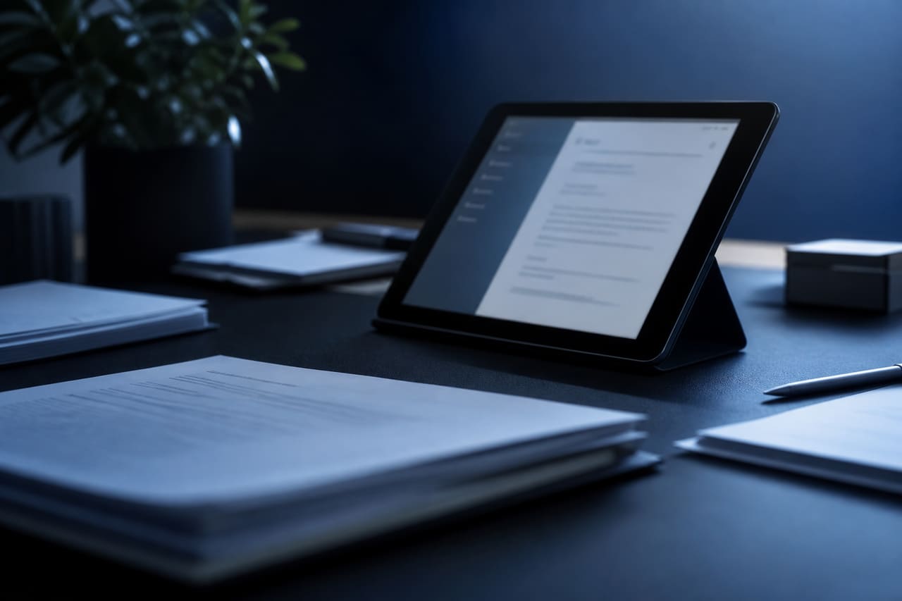 Secure documents and protected storage — visual for imprint address service and address privacy